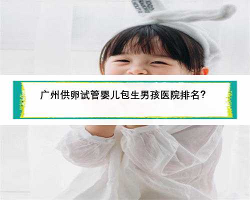 广州供卵试管婴儿包生男孩医院排名？