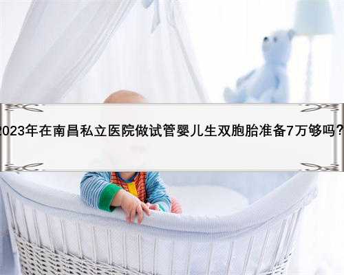 2023年在南昌私立医院做试管婴儿生双胞胎准备7万够吗？