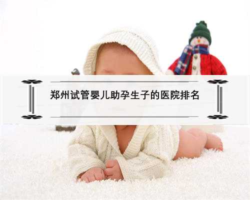 郑州试管婴儿助孕生子的医院排名